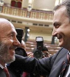 Rubalcaba y Zapatero, unidos