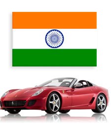 Ferrari y la bandera de India