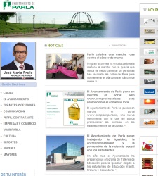 Página del Ayuntamiento de Parla
