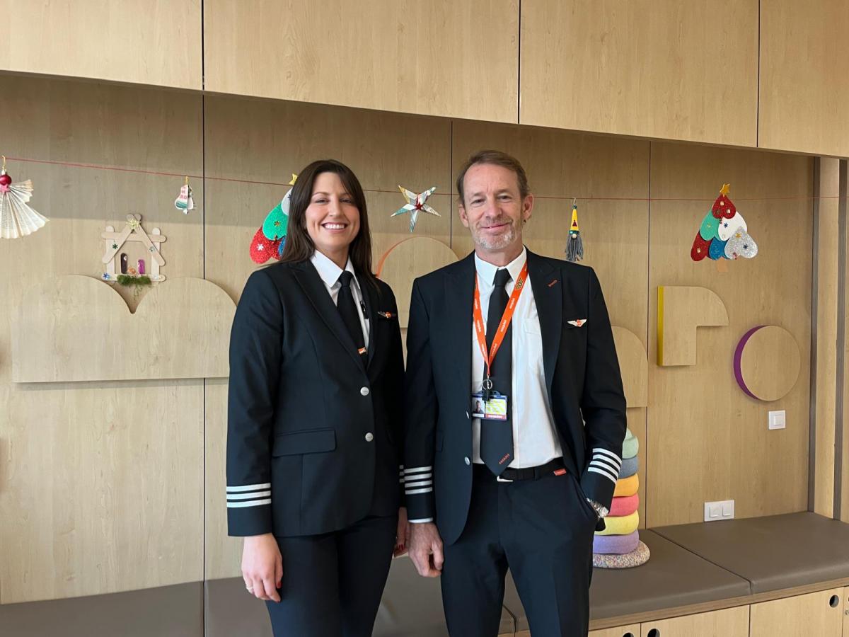 Tomàs y Ruth, los pilotos de easyJet en el hospital | Foto de easyJet