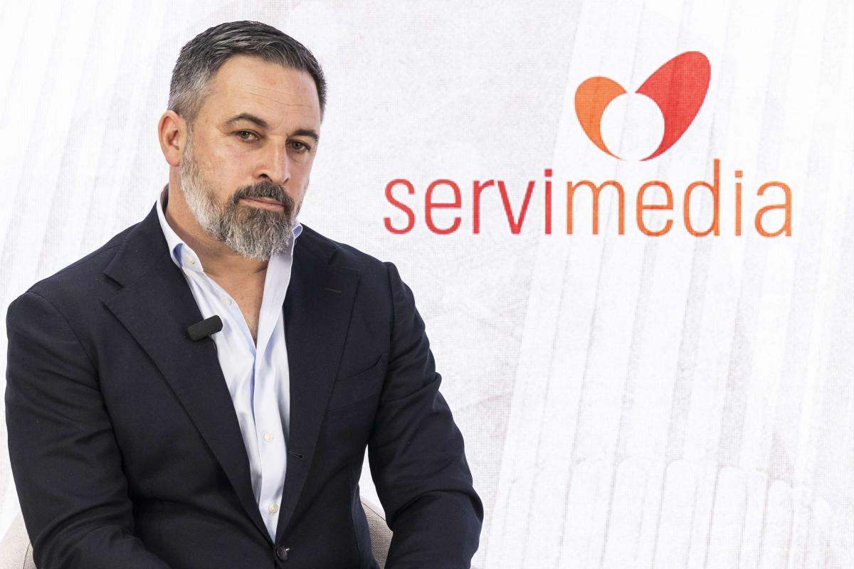 Santiago Abascal, en la entrevista con Servimedia | Foto de Jorge Villa
