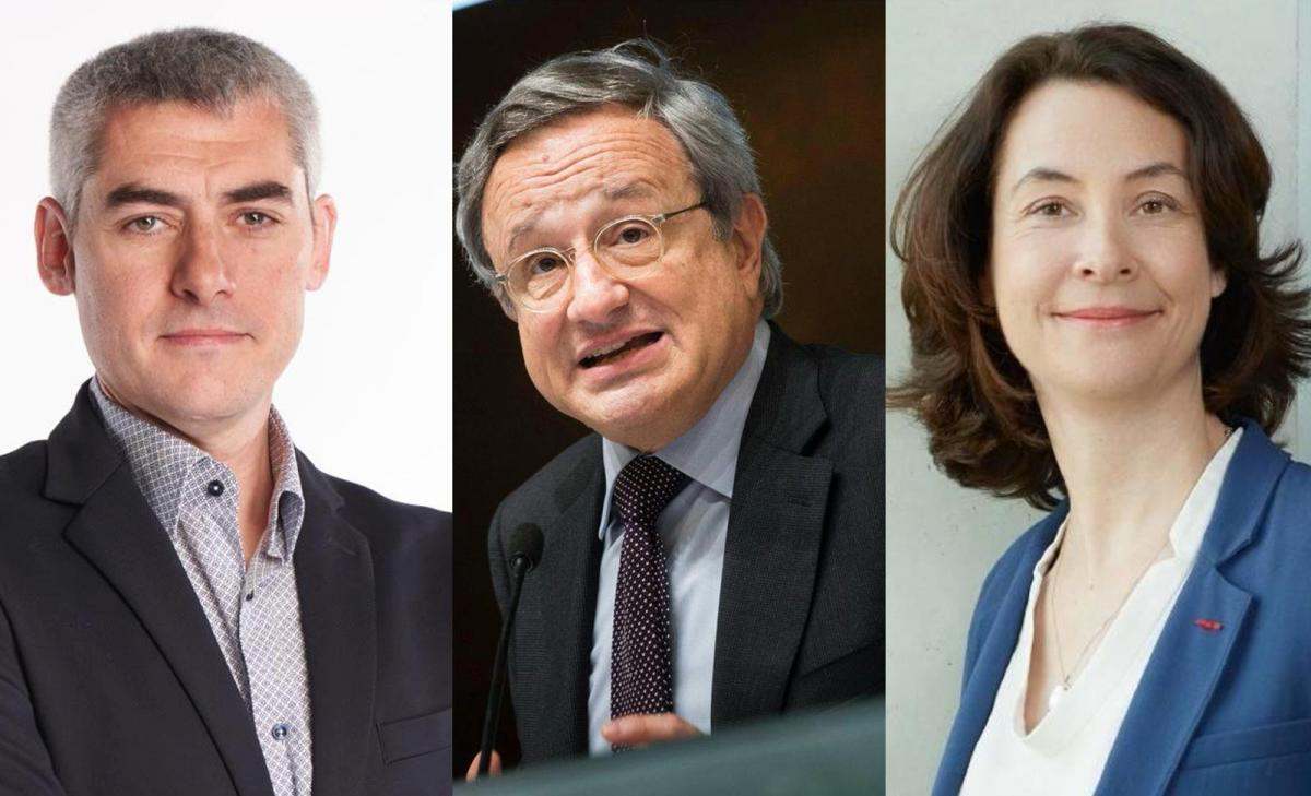 Daniel Tuges, Rafael Villaseca y Estelle Brachlianoff (CEO de Veolia)