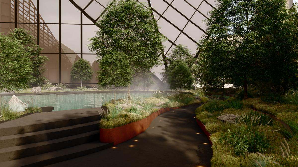 Imagen de la nueva laguna exterior | Foto de Caldea