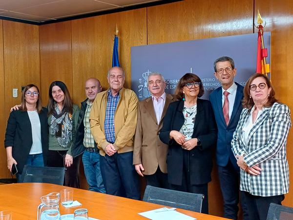 La directora general del Imserso, al recibir a la cúpula de la PMP | Foto de la PMP