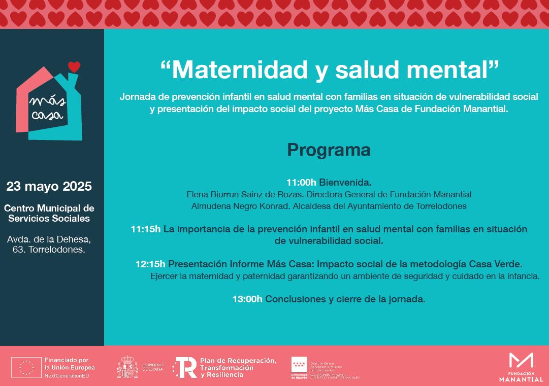 Programa de la jornada | Imagen de Fundación Manantial