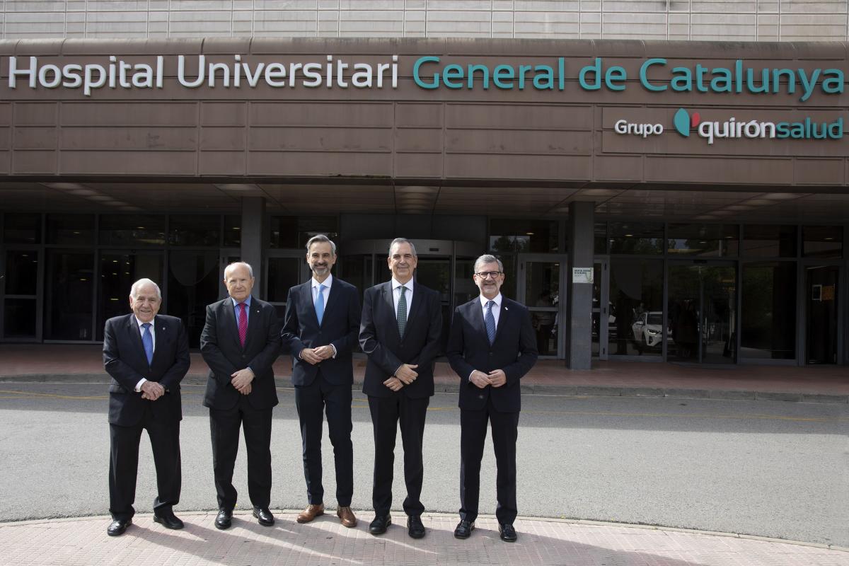 De izquierda a derecha: Josep Maria Pujol, Jose? Montilla, Joan Izquierdo, Xavier Mate y JM Valle?s | Foto de HUGC