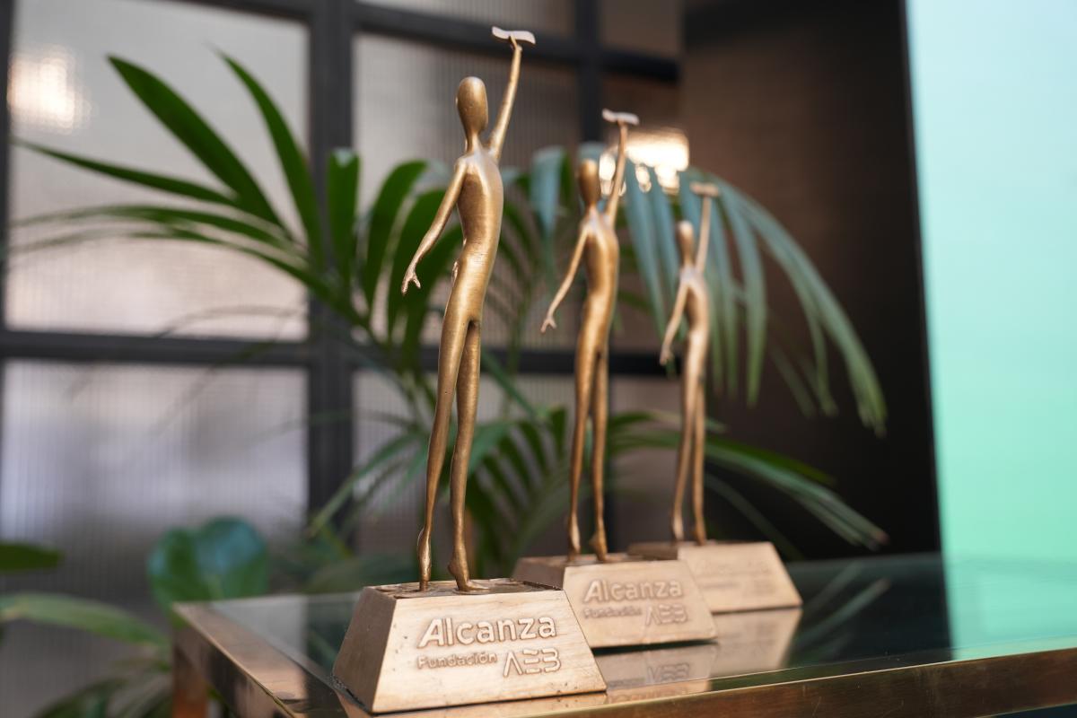 Imagen del galardón | Foto de la Fundación AEB