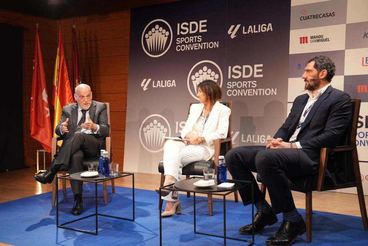 Javier Tebas durante su intervención |  Foto de ISDE Sports Convention 2025