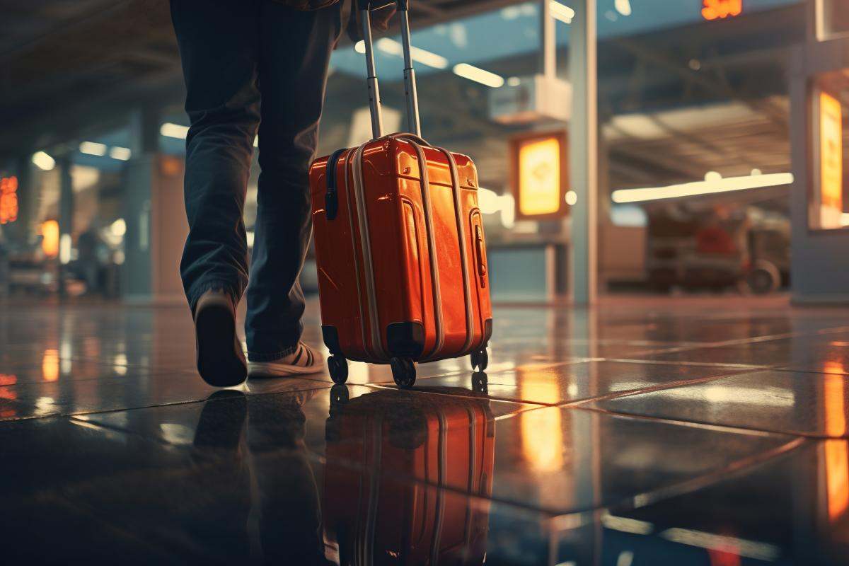 Persona en un aeropuerto | Foto de 123RF/sergiophotone