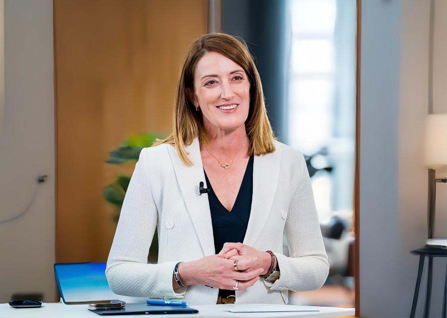 La presidenta del Parlamento Europeo Roberta Metsola | Foto de la UE