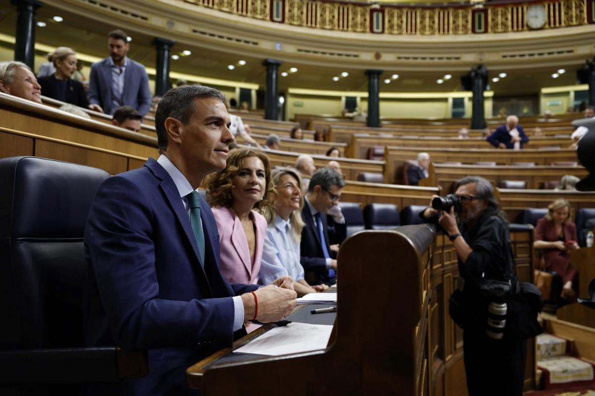 Pedro Sánchez, en la sesión de Control al Gobierno en el Congreso | Foto del Congreso de los Diputados