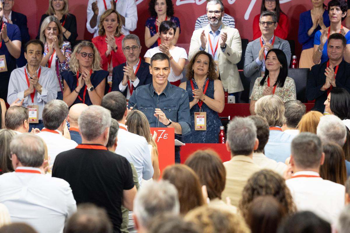Pedro Sánchez en el Comité Federal del PSOE | Foto de Eugenia Morago/PSOE